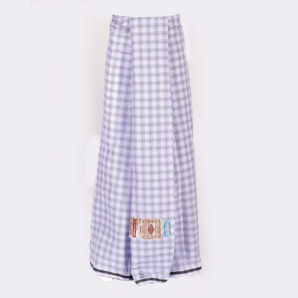 Diamond Medium Checked White Color Stitched
