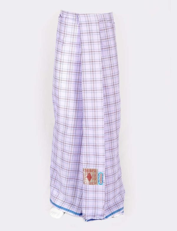 Diamond Medium Checked White Color Stitched