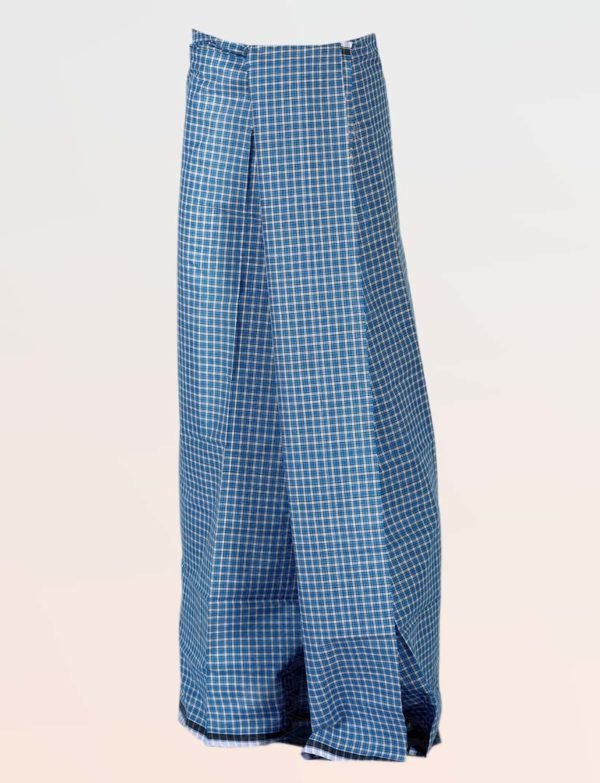 Super Medium Checked Dark Blue Color