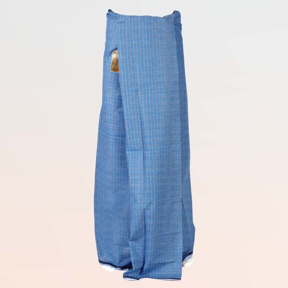 Super Small Checked Grey & Blue Color
