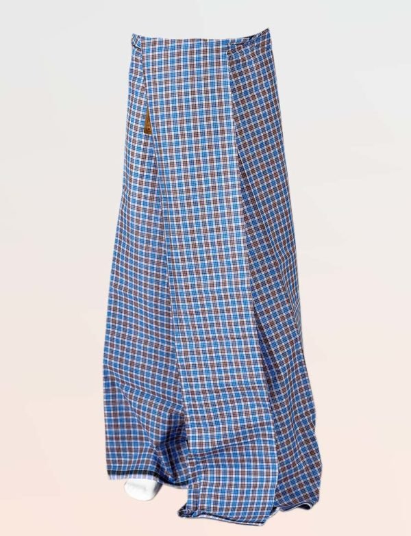 Super Small Checked Blue & Brown Color