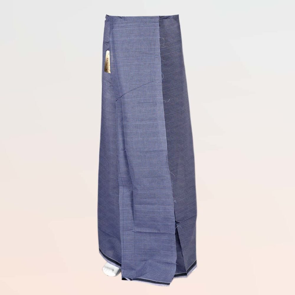 Super Kasthuri Checked Dark Blue Color