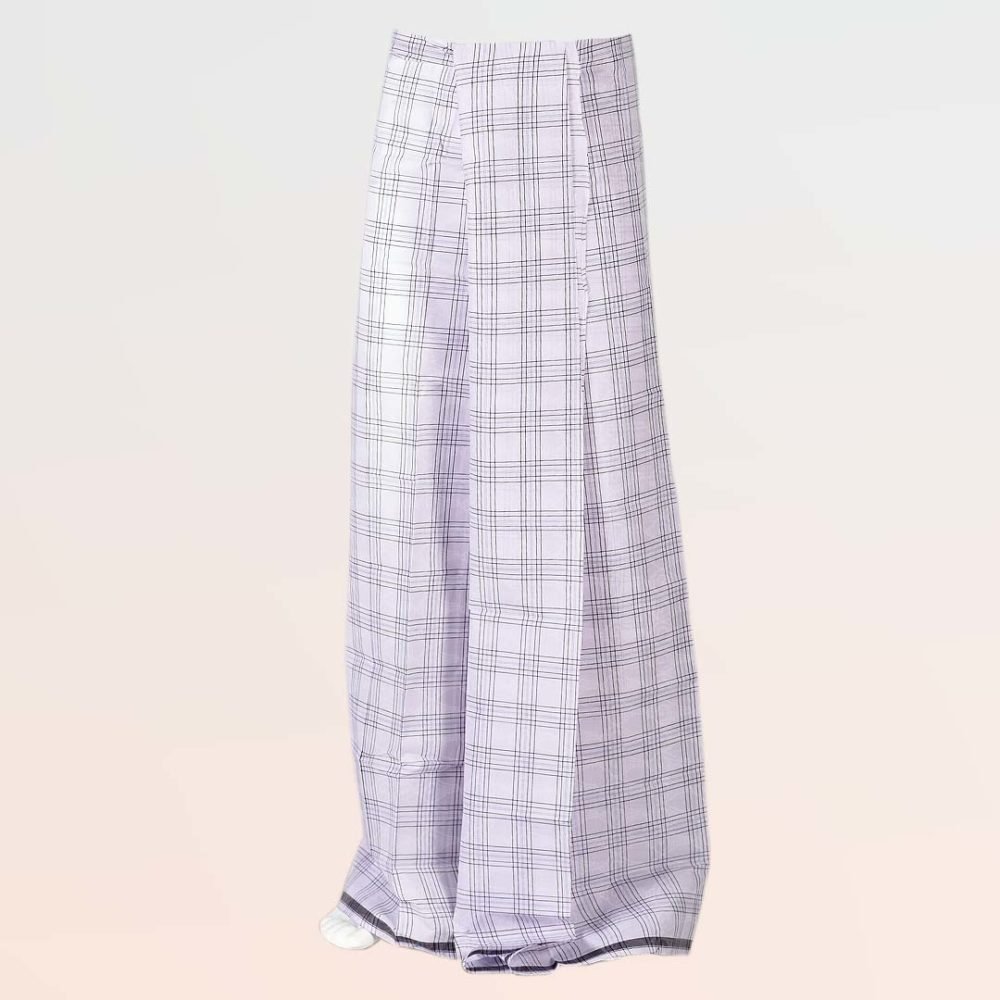 Super Medium Checked White Color